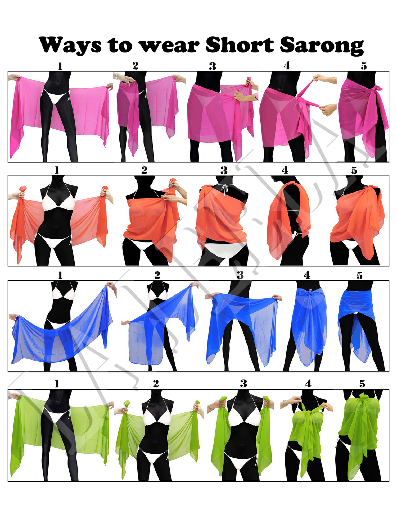 Women's Long Sarong Wrap Plus Size ...